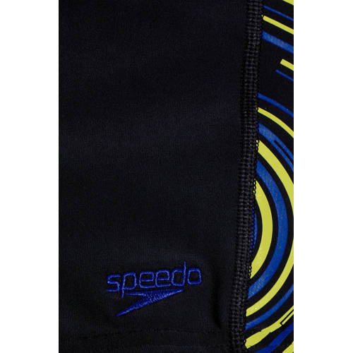 Speedo ECO EnduraFlex zwemboxer zwart geel Jongens Polyamide Printopdruk 116