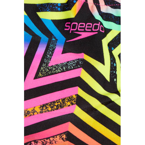 Speedo ECO EnduraFlex sportbadpak Leaderback zwart geel roze Meisjes Gerecycled polyamide 116