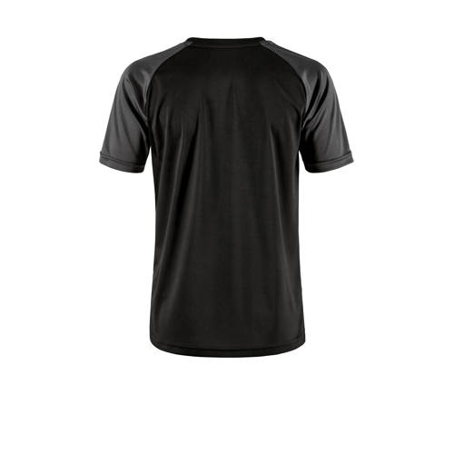 Craft Junior sport T-shirt zwart antraciet Gerecycled polyester (duurzaam) Ronde hals 134