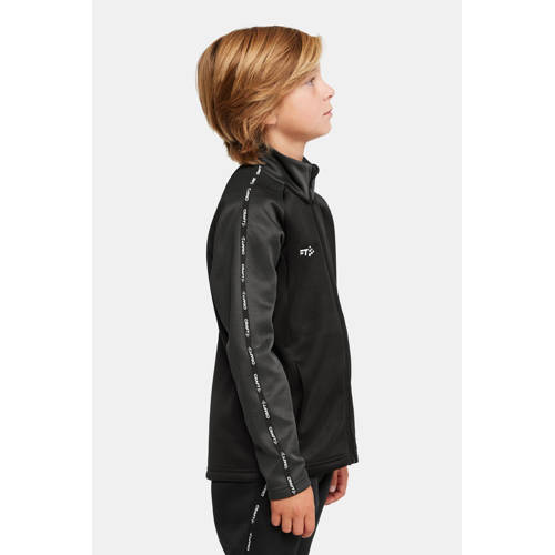 Craft Junior sport T-shirt zwart antraciet Sportvest Jongens Meisjes Polyester Opstaande kraag 122 128