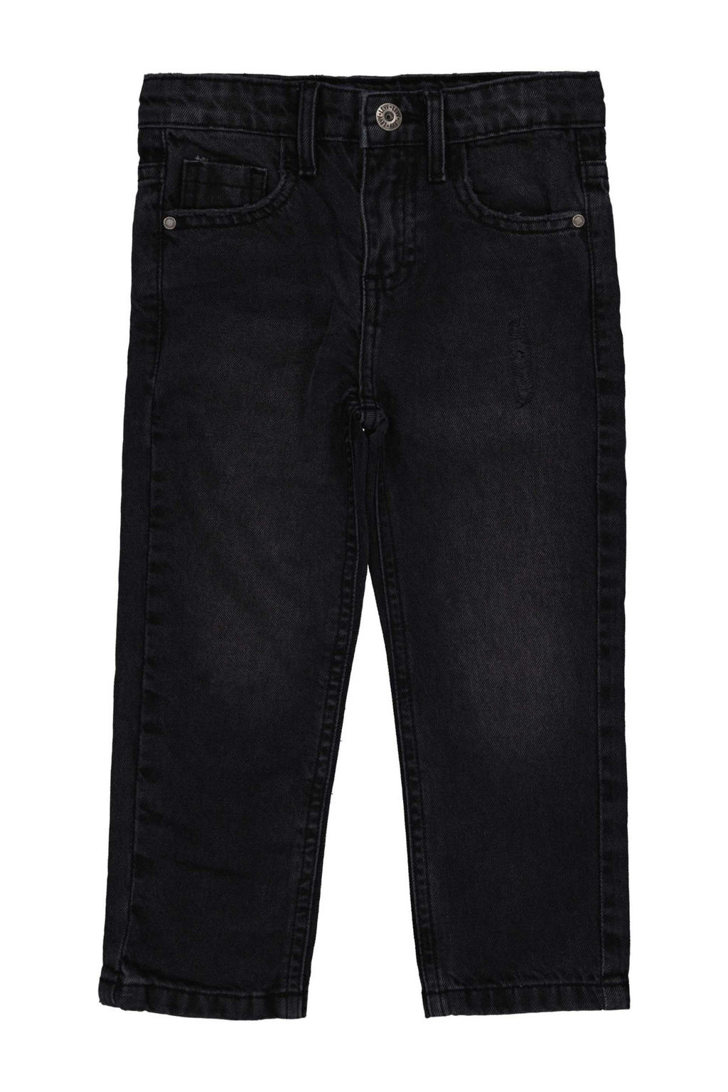 Grey denim meisjes LEVV skinny jeans van denim met regular waist, rits- en knoopsluiting en effen