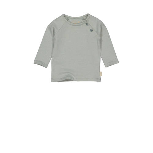 LEVV baby gestreepte longsleeve LNERONOS van katoen zachtgroen Streep - maat 74 afbeelding