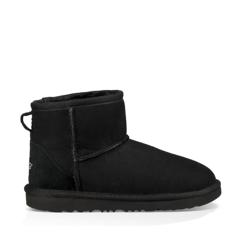 Zwarte jongens en meisjes UGG Classic Mini II suède enkelboots met effen