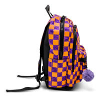 thumbnail: Little Legends rugzak Checkerboard L oranje/paars