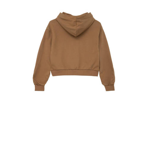 S.Oliver hoodie camel Sweater Bruin Effen 140 | Sweater van