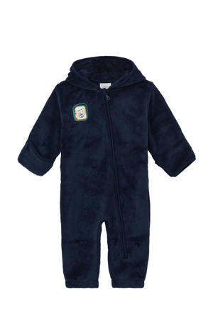 fleece baby onesie donkerblauw