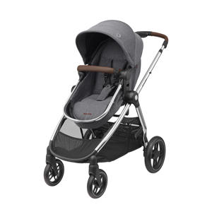 MC Zelia 3 Luxe Twillic Grey Fr (Chrome frame & Brown Leather)