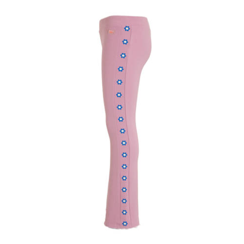 Orange Stars flared broek Paloma met bloemen lichtroze Meisjes Stretchkatoen 98 104