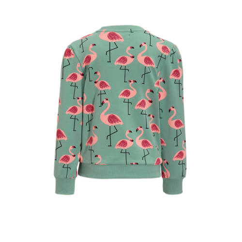 Orange Stars sweater Patricia met all over print groen Trui Meisjes Katoen Ronde hals 98 104