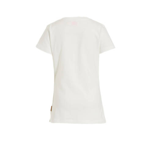 Orange Stars T-shirt Patty met tekstopdruk wit Meisjes Katoen Ronde hals 98 104