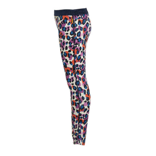 Orange Stars legging Paris met panterprint multi Meisjes Katoen Panterprint 110 116