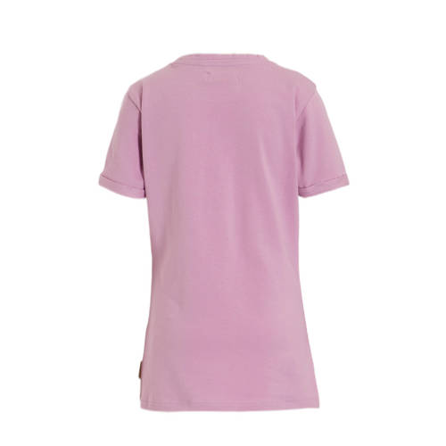 Orange Stars T-shirt Paulette met tekstopdruk lichtroze Meisjes Katoen Ronde hals 98 104