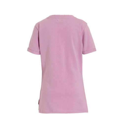 Orange Stars T-shirt Paulette met tekstopdruk lichtroze Meisjes Katoen Ronde hals 110 116