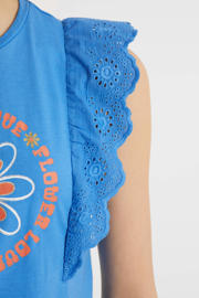 thumbnail: anytime T-shirt met printopdruk blauw
