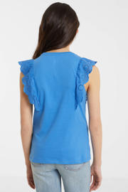 thumbnail: anytime T-shirt met printopdruk blauw