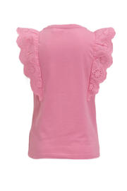 thumbnail: Roze meisjes anytime T-shirt van polyester met printopdruk, korte mouwen en ronde hals