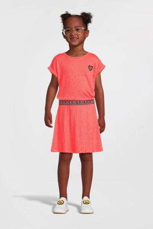 jurk Phileine met all over print koraal