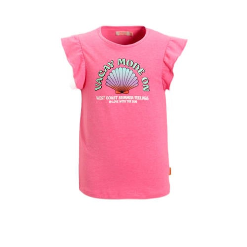Orange Stars T-shirt Petri met printopdruk roze Meisjes Katoen Ronde hals