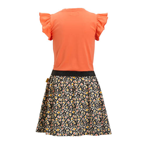 Orange Stars jurk Phillipa met printopdruk multi Meisjes Katoen Ronde hals 110 116