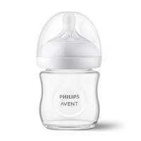 thumbnail: Philips AVENT Natural Response Glazen Babyfles 120 ml 0M+ Snelheid-2 speen SCY930/01