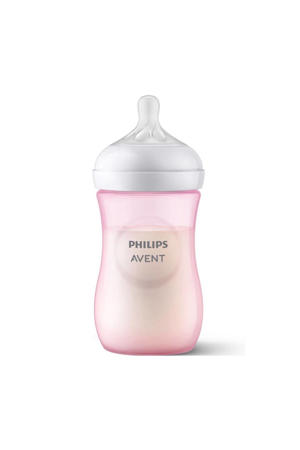 Natural Response babyfles roze - 260 ml (1 fles)