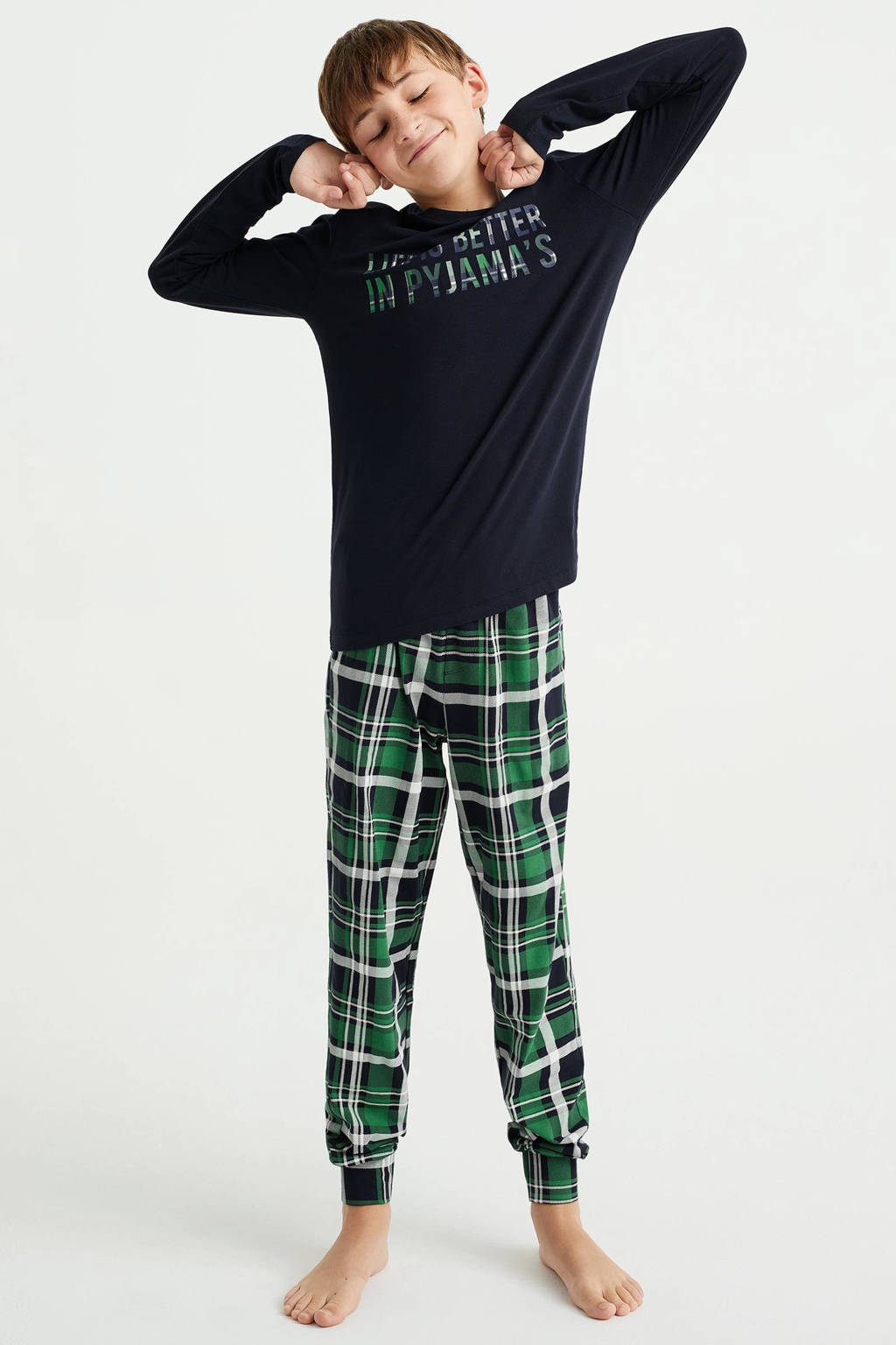 pyjama zwart/groen