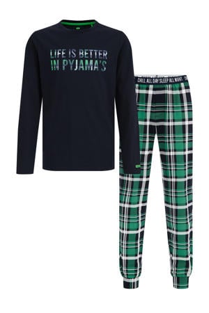   pyjama zwart/groen