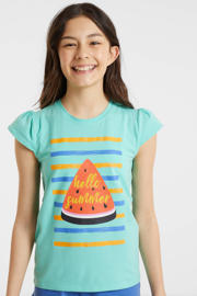 thumbnail: anytime T-shirt met printopdruk mint
