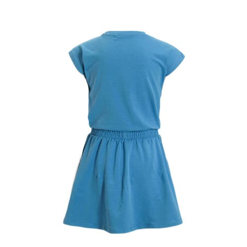 Anytime jurk met printopdruk blauw Meisjes Katoen Ronde hals Printopdruk 134 140