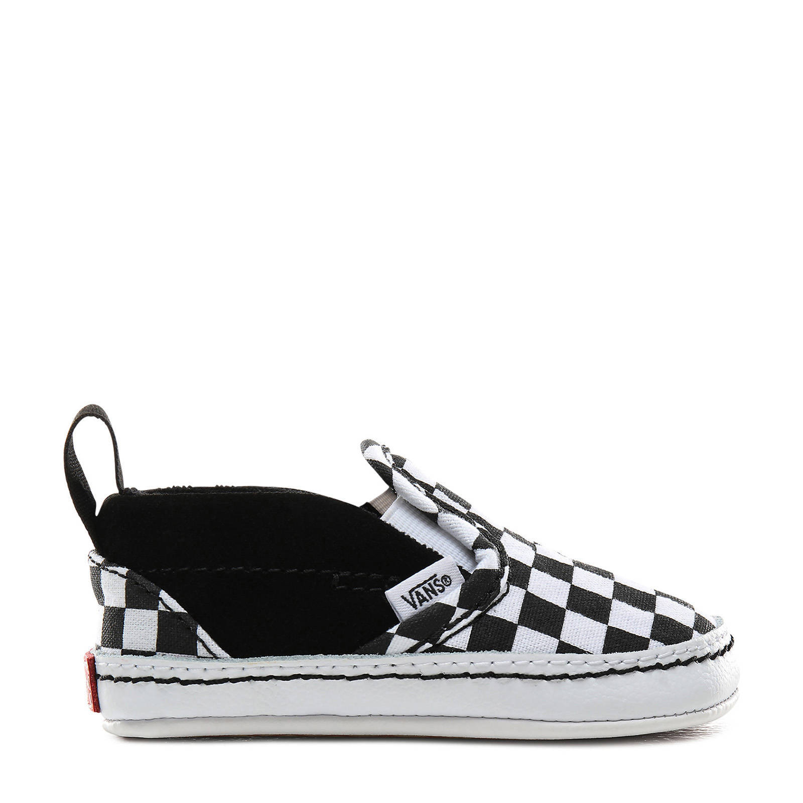 Vans slip on zwart wit sale