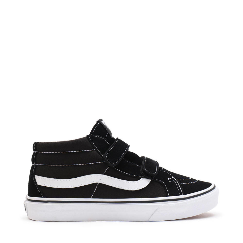 Zwart en witte jongens en meisjes VANS SK8-Mid Reissue V sneakers van canvas-suède/voering: textiel/voetbed: eva met effen