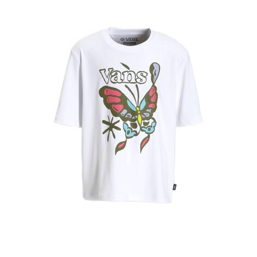 VANS T-shirt Butterfly Float wit/multi Jongens/Meisjes Polyester Ronde hals