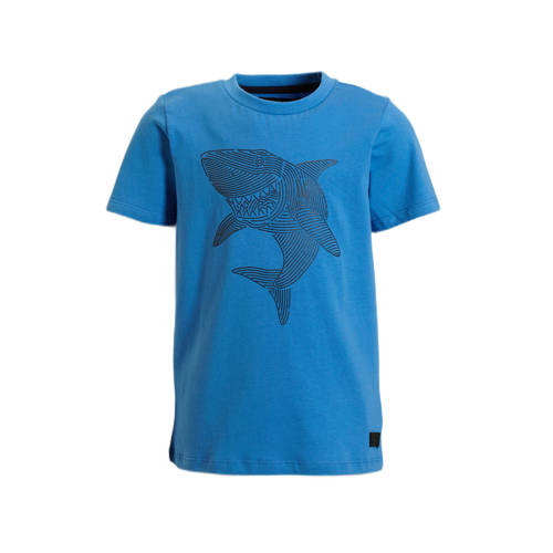 Orange Stars T-shirt Piet met printopdruk blauw Jongens Katoen Ronde hals - 110/116