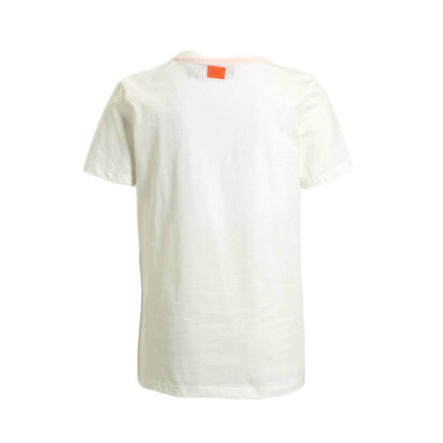 Orange Stars T-shirt Phill met printopdruk wit Jongens Katoen Ronde hals 110 116