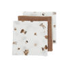 Meyco hydrofiele doek Forest Animals 70x70 cm - toffee (set van 3)