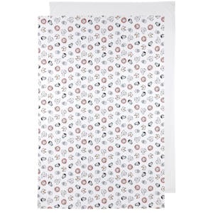 baby ledikantlaken Animal/Uni - 100x150 cm wit/multi (set van 2)