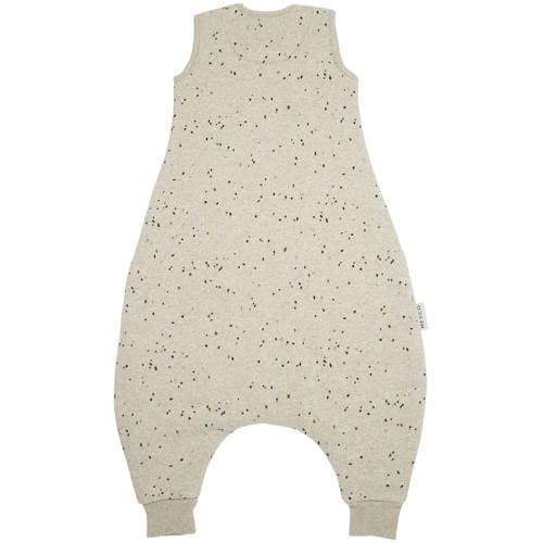 Meyco baby winter slaapoverall jumper Rib Mini Spot sand melange Babyslaapzak Beige 80