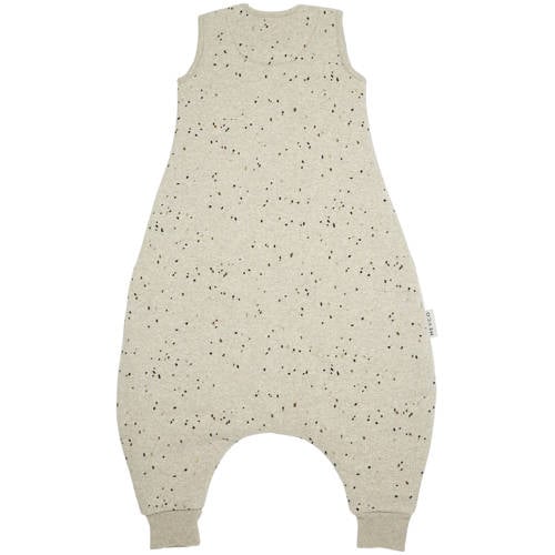 Meyco baby winter slaapoverall jumper Rib Mini Spot sand melange Babyslaapzak Beige 104