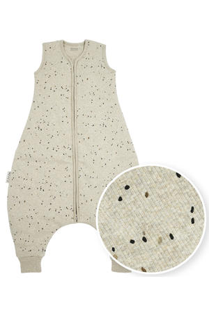 baby winter slaapoverall jumper Rib Mini Spot sand melange