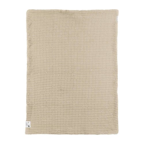 Meyco wiegdeken wafel teddy sand Babydeken Beige Effen