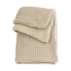 wiegdeken wafel teddy sand