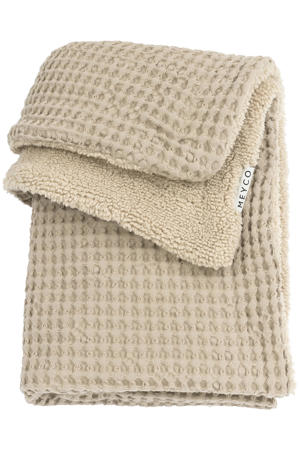 wiegdeken wafel teddy sand