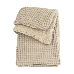 wiegdeken wafel teddy sand
