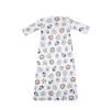 Meyco baby slaapzak met afritsbare mouwen Animal wit/bruin/zwart 60 cm