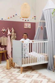 thumbnail: Meyco baby slaapzak met afritsbare mouwen Animal wit/bruin/zwart 60 cm