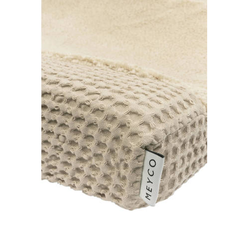 Meyco aankleedkussenhoes Wafel Teddy sand Beige Effen