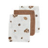 Meyco hydrofiel washandje Forest Animals - toffee (set van 3)