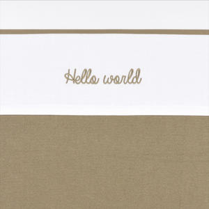 baby wieglaken 'Baby Hello World' taupe