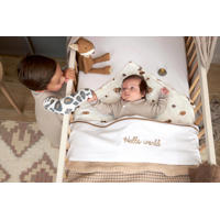 thumbnail: Meyco baby wieglaken 'Baby Hello World' taupe
