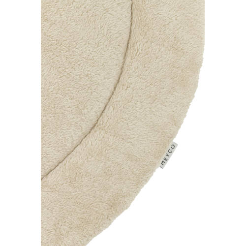 Meyco rond boxkleed Knit Basic sand melange Beige | Boxkleed van
